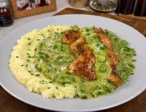 Ćureća prsa u kremastom sosu od graška i parmezana