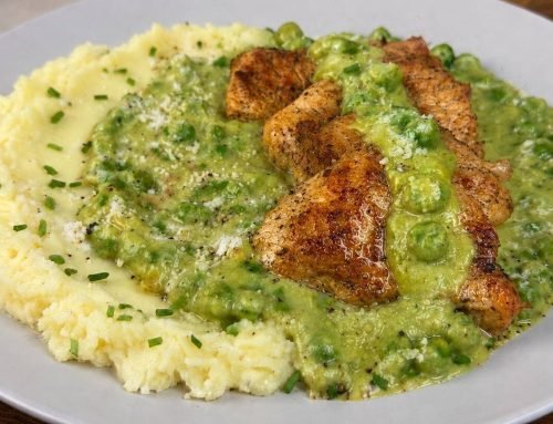 Ćureća prsa u kremastom sosu od graška i parmezana